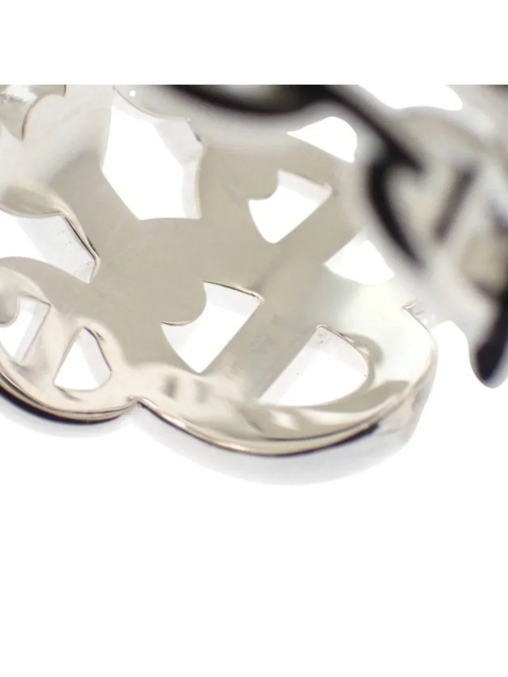 Hermes Chaine D'Ancre Enchainee Stamp Ring 925 Sterling Silver